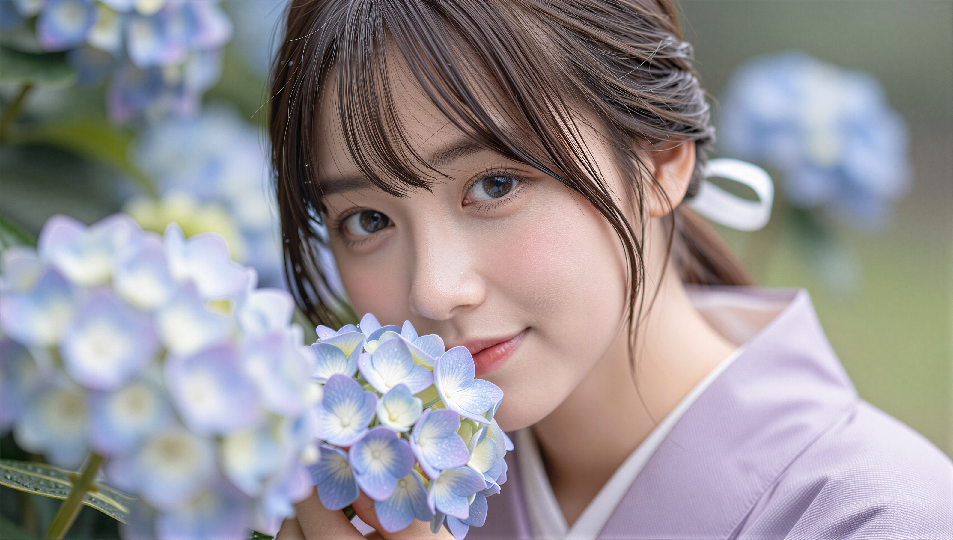 紫陽花の微笑み