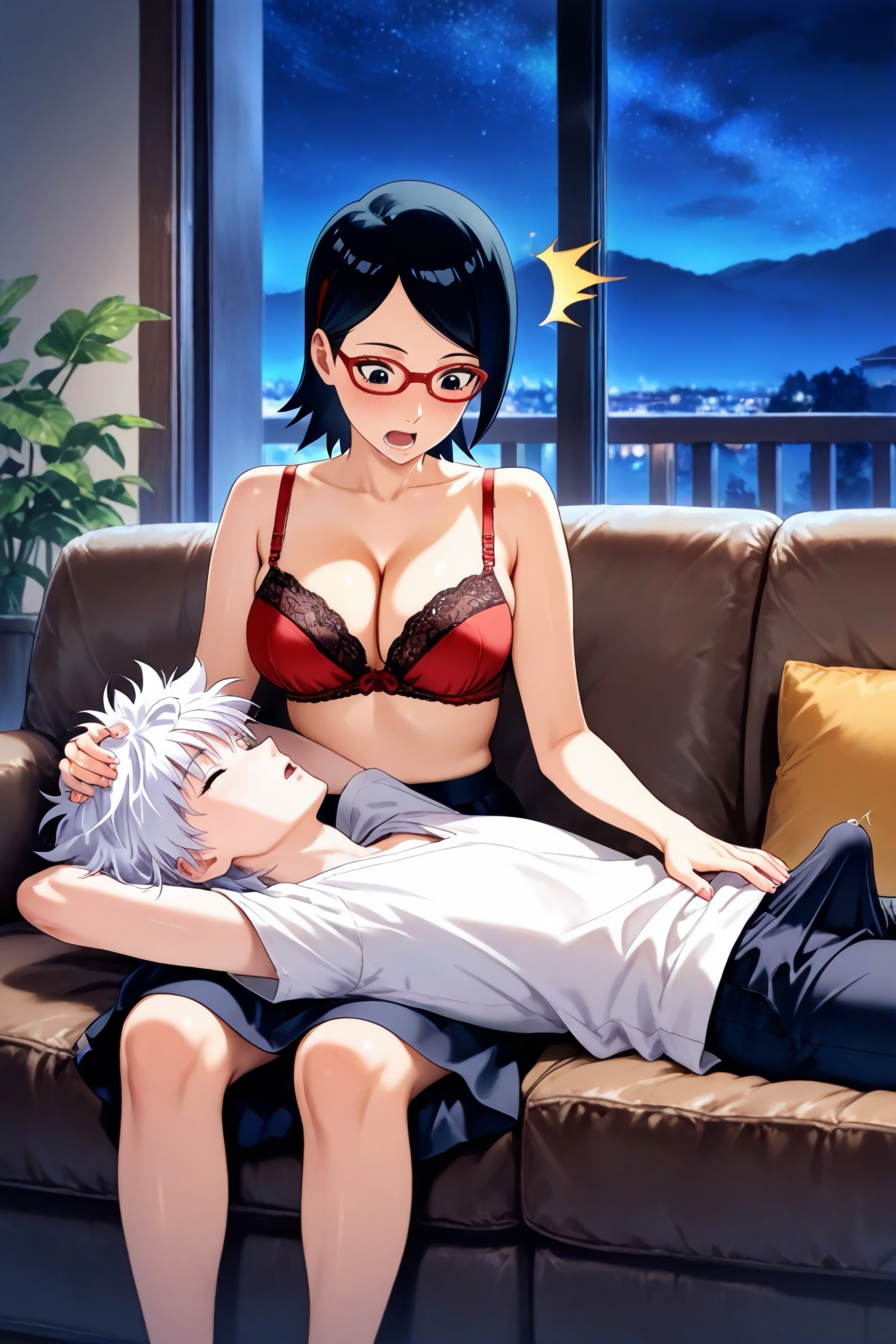 💦パフパフしてたら寝オチしてる‼️