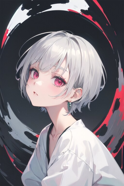 銀髪ショート