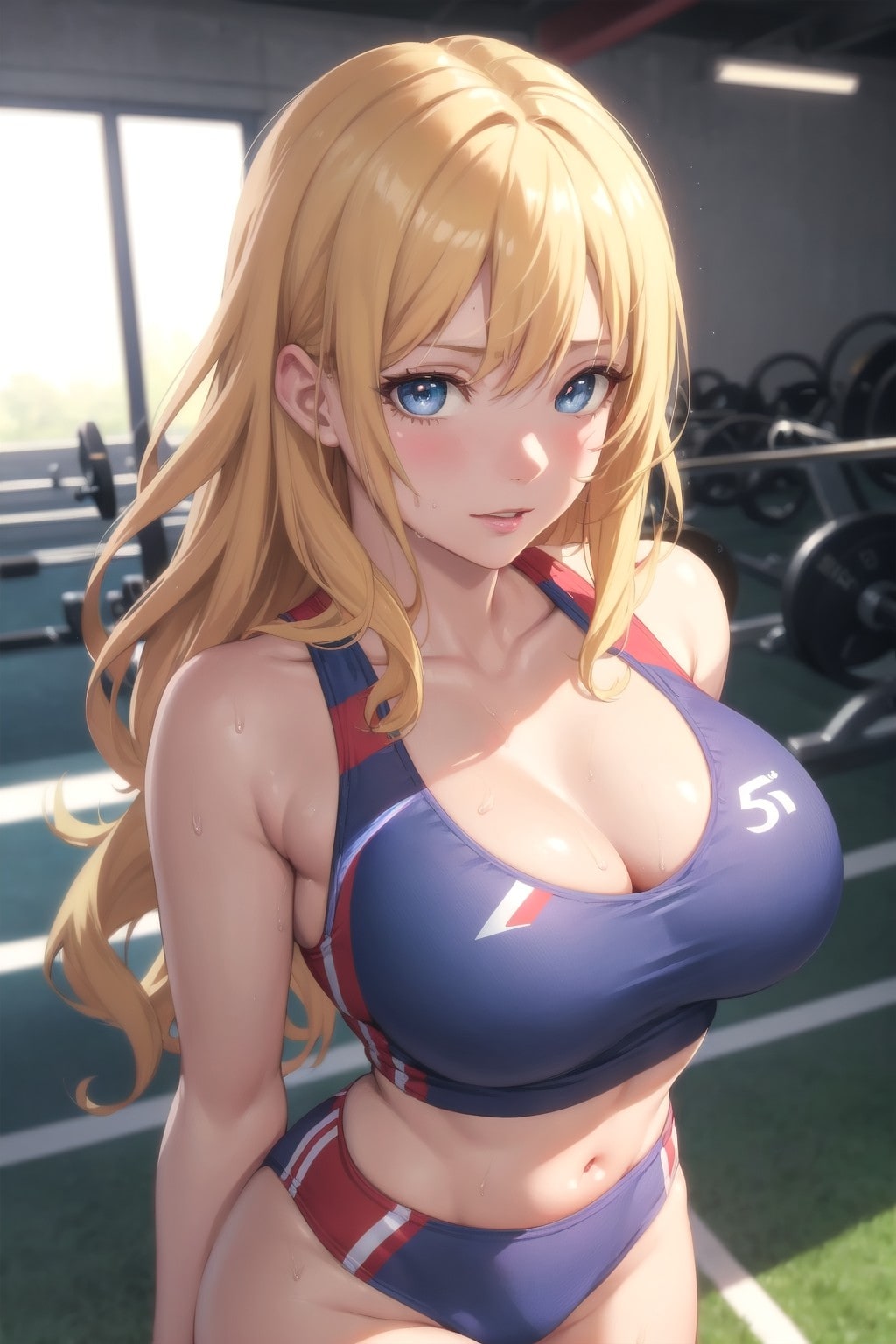 金髪おっぱいアスリート