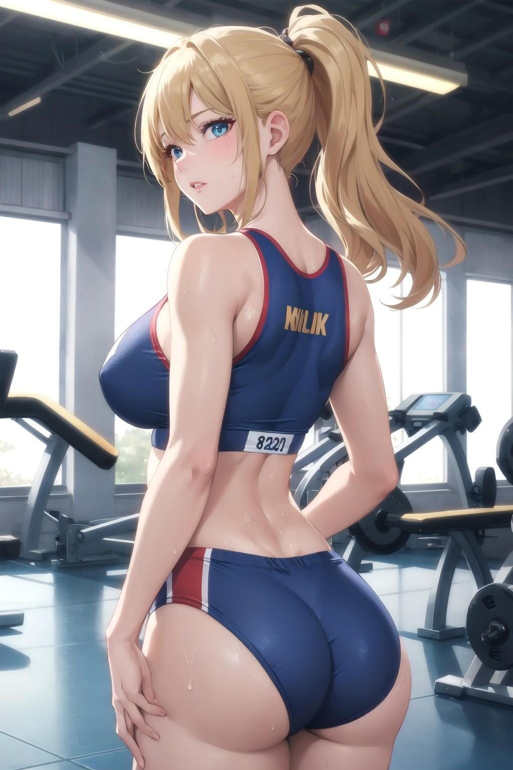 金髪おっぱいアスリート