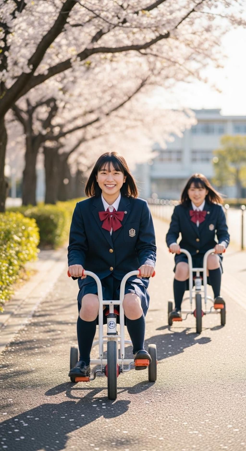女子高生の夢の車通学《三輪車もあるよ》