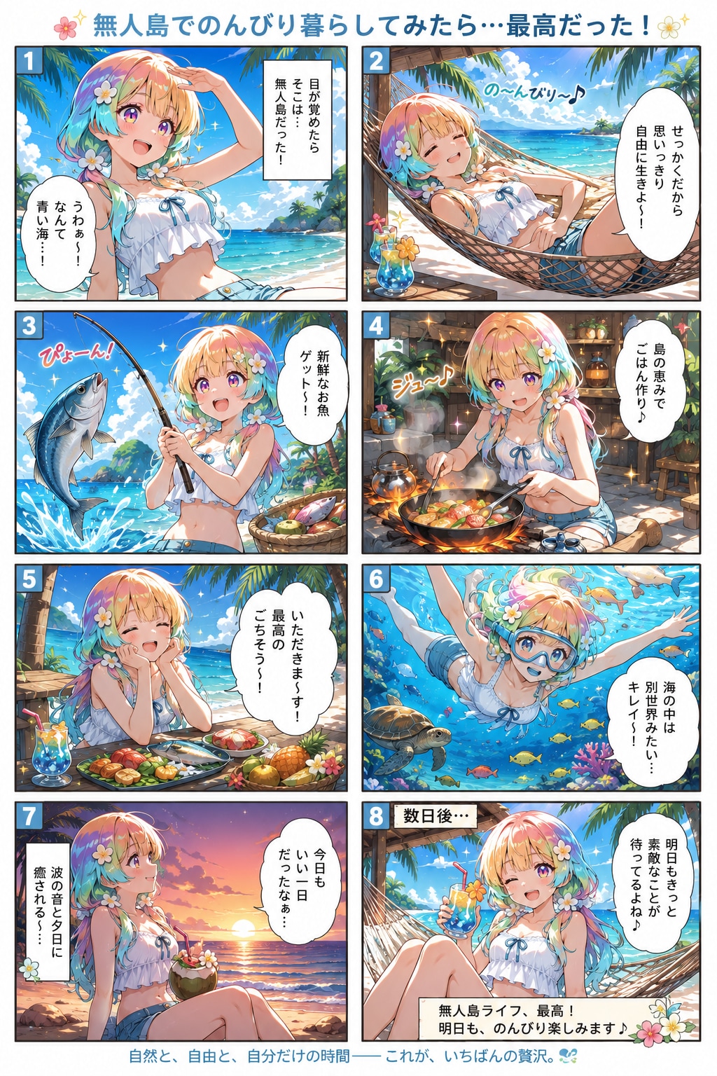 しまのひとやすみ🏝️🍹🌺