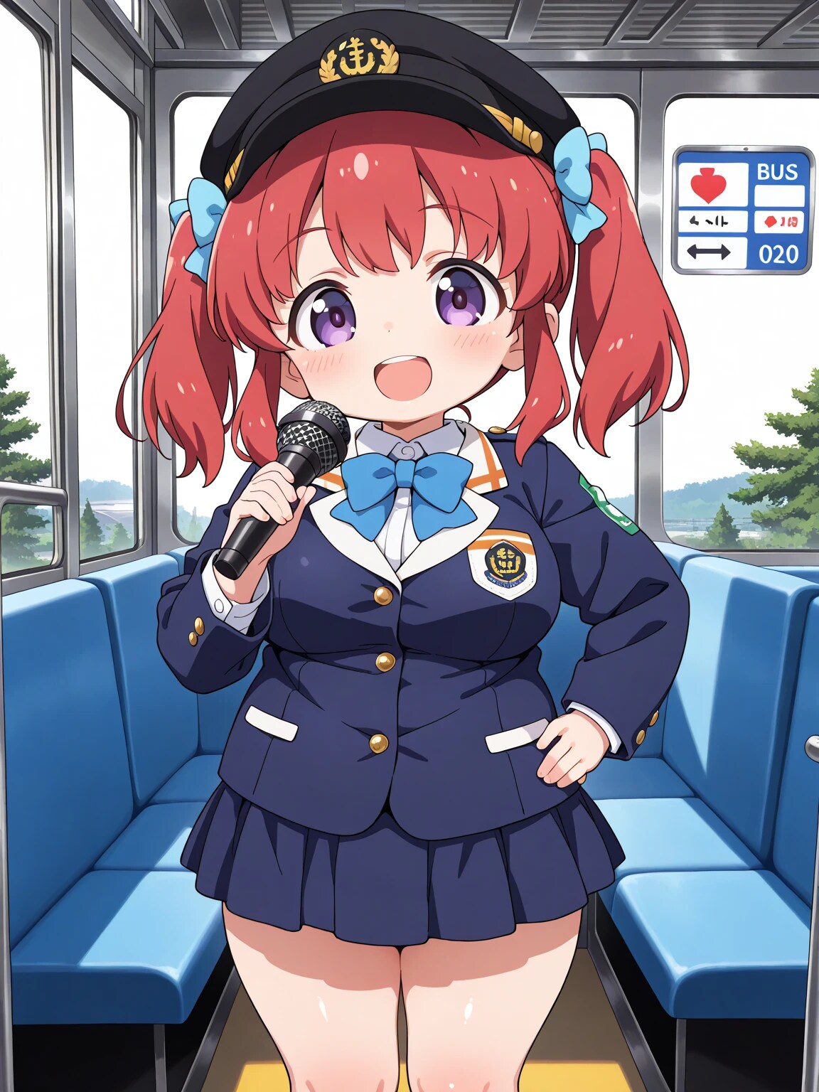 📒らぶりーがーるずバスツアー・めぐみちゃんのガイド | の人気AIイラスト・グラビア