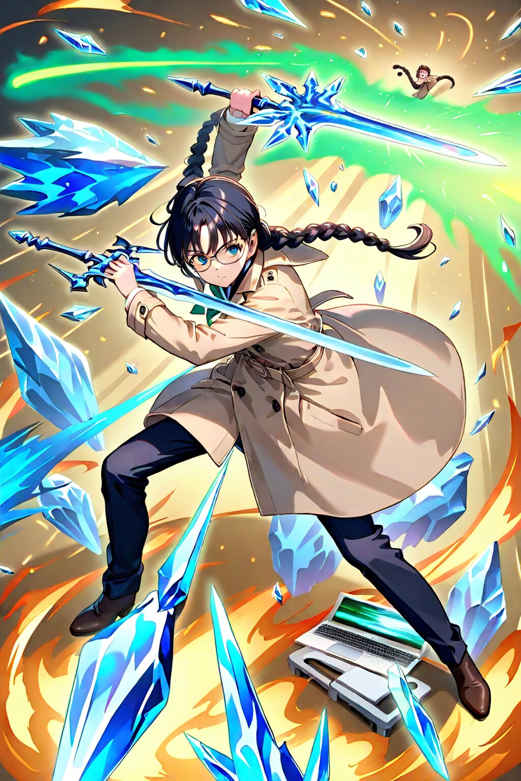 魔法少女部による消火活動　2