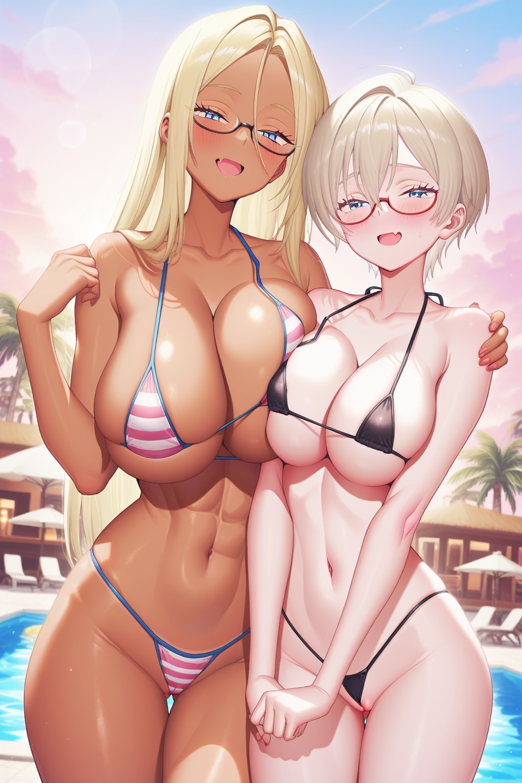 南国リゾートに来た姉妹♡