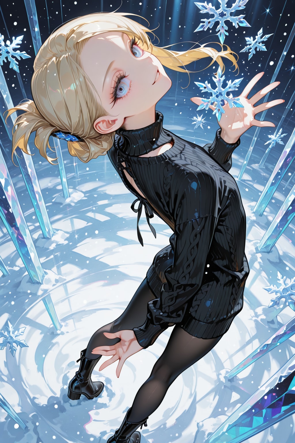 黒ニットワンピースのECHIな お姉さん | の人気AIイラスト・グラビア