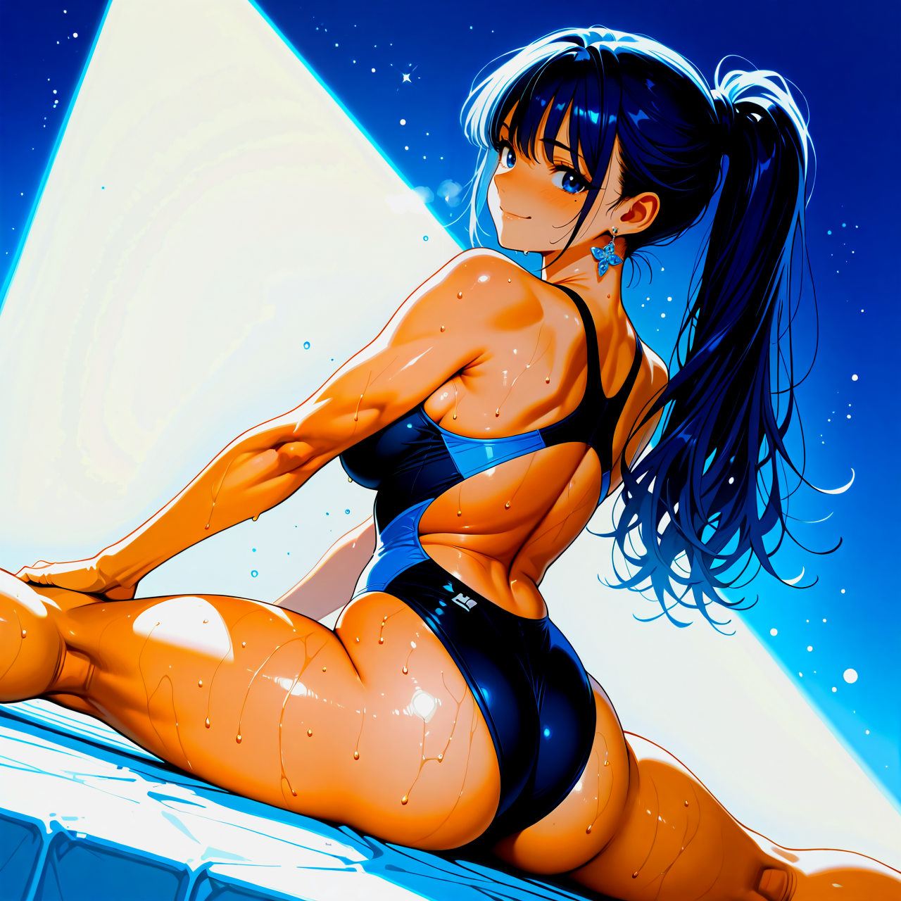 蒼き曲線美、あいとのプールサイド
