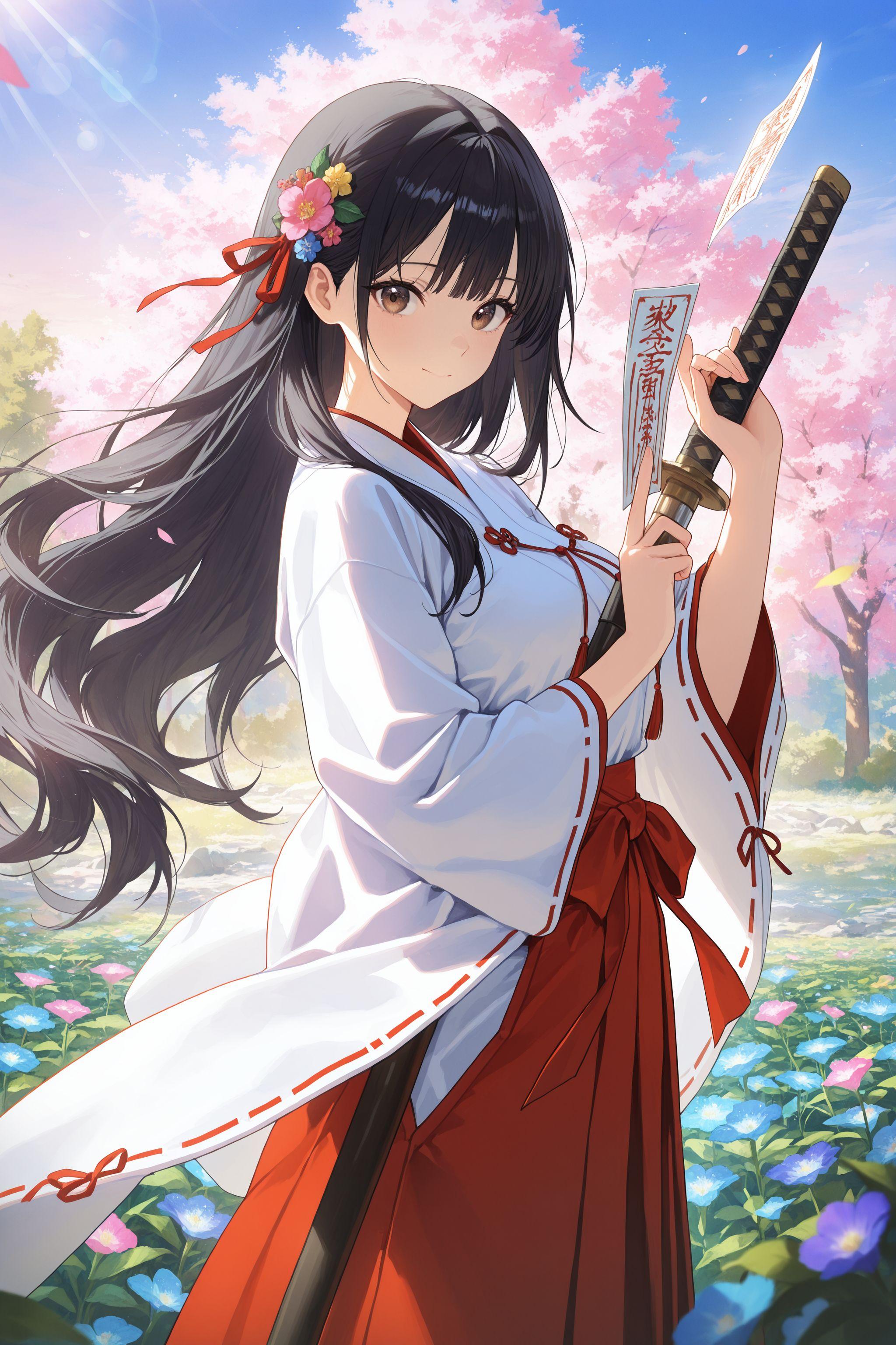 異世界神社の巫女さん（神楽さん） | の人気AIイラスト・グラビア