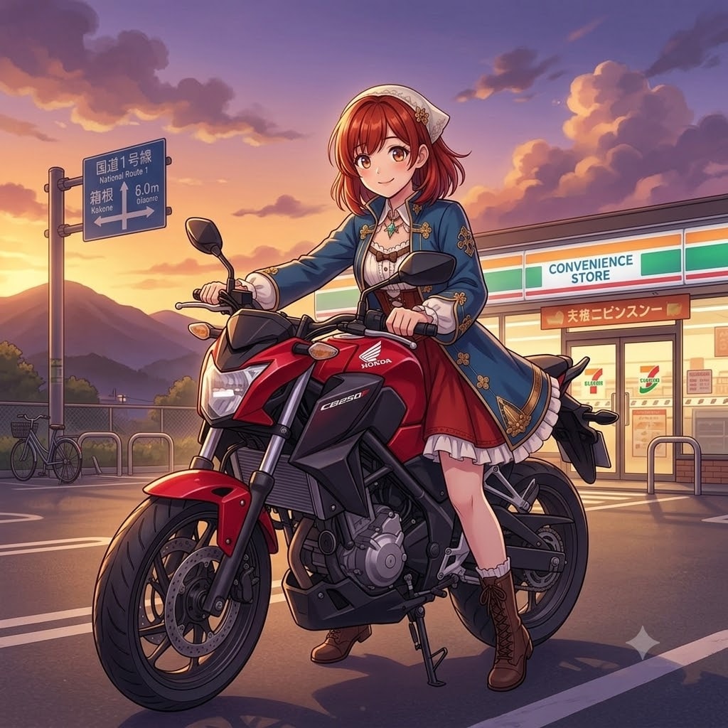 HONDA CB250F レッドヘアちゃん🩷ソフィーノイエンミュラーコス✨