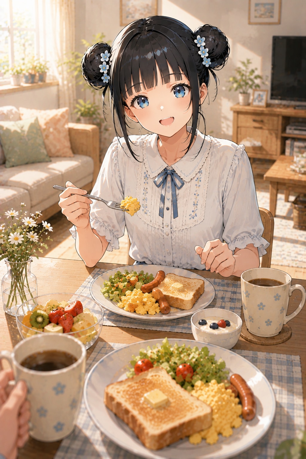 おだんごちゃん🍡✨と朝ごはん🍚✨　8/16