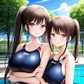 水泳部の双子 3枚目