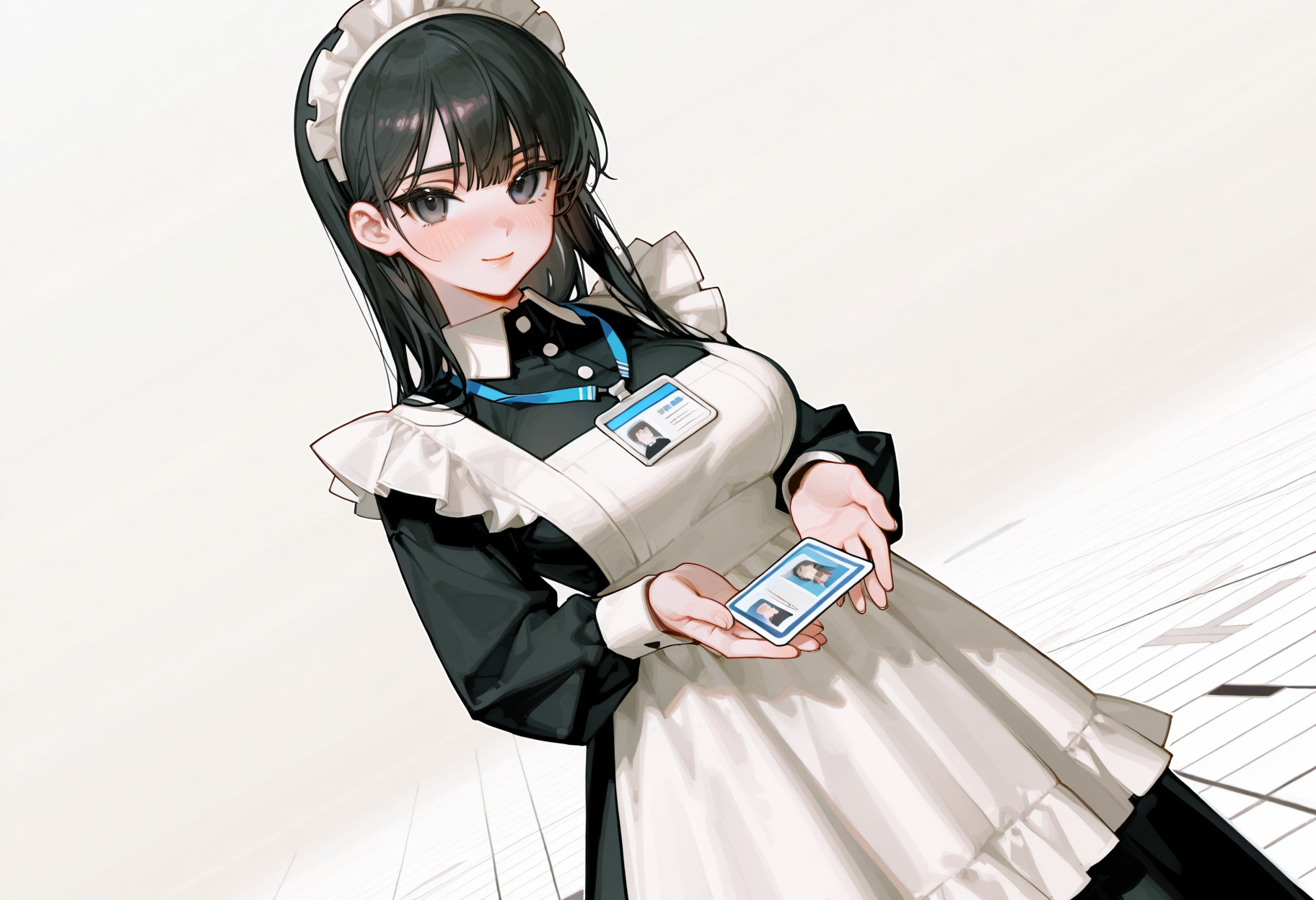あ、おはようございます…こちら私の名刺です… | の人気AIイラスト・グラビア