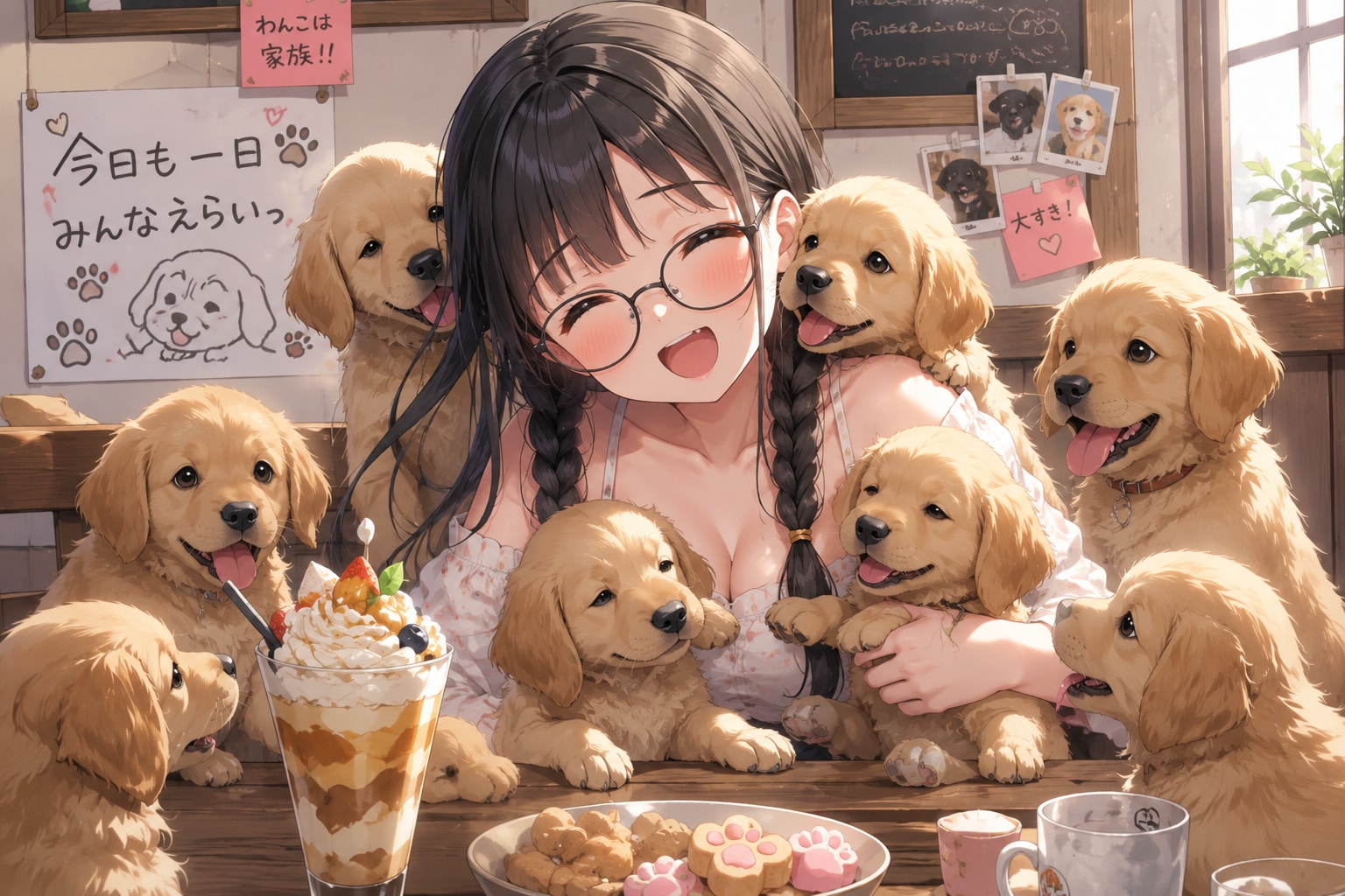 眼鏡三つ編みこそちちぷいで一番ウケる画像