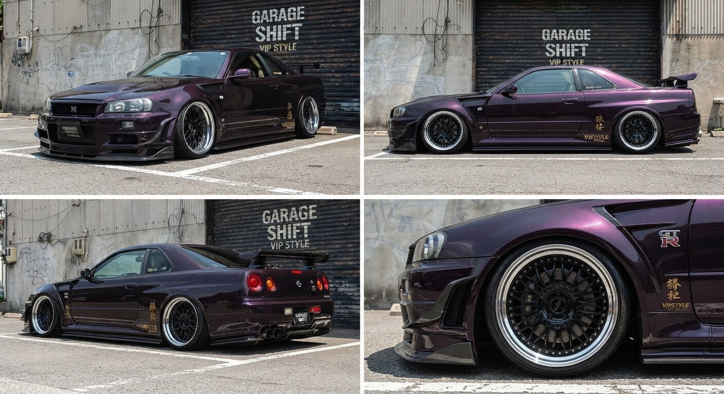 ミッドナイトパープルパールR34GT-R | の人気AIイラスト・グラビア