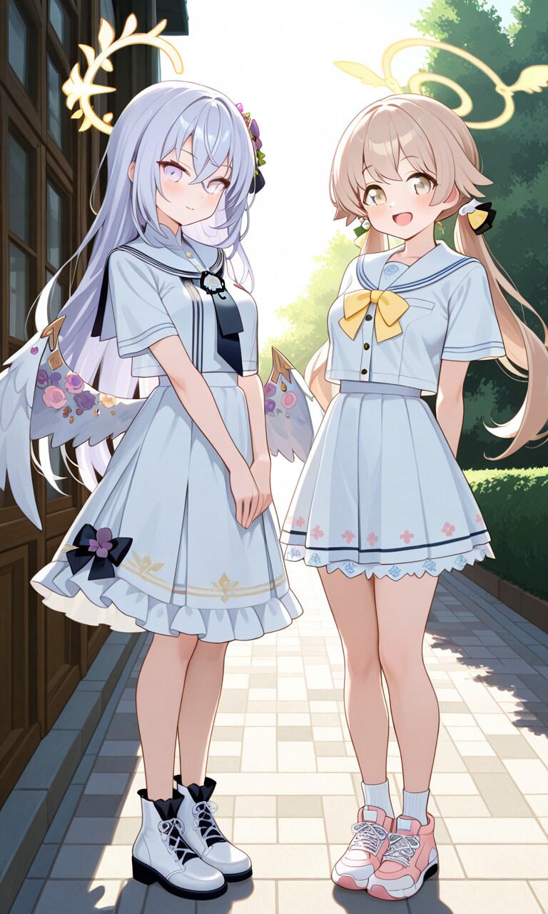 ヒフミとアズサ　夏私服6