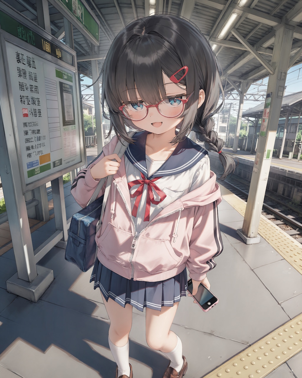 三つ編み眼鏡ちゃん
