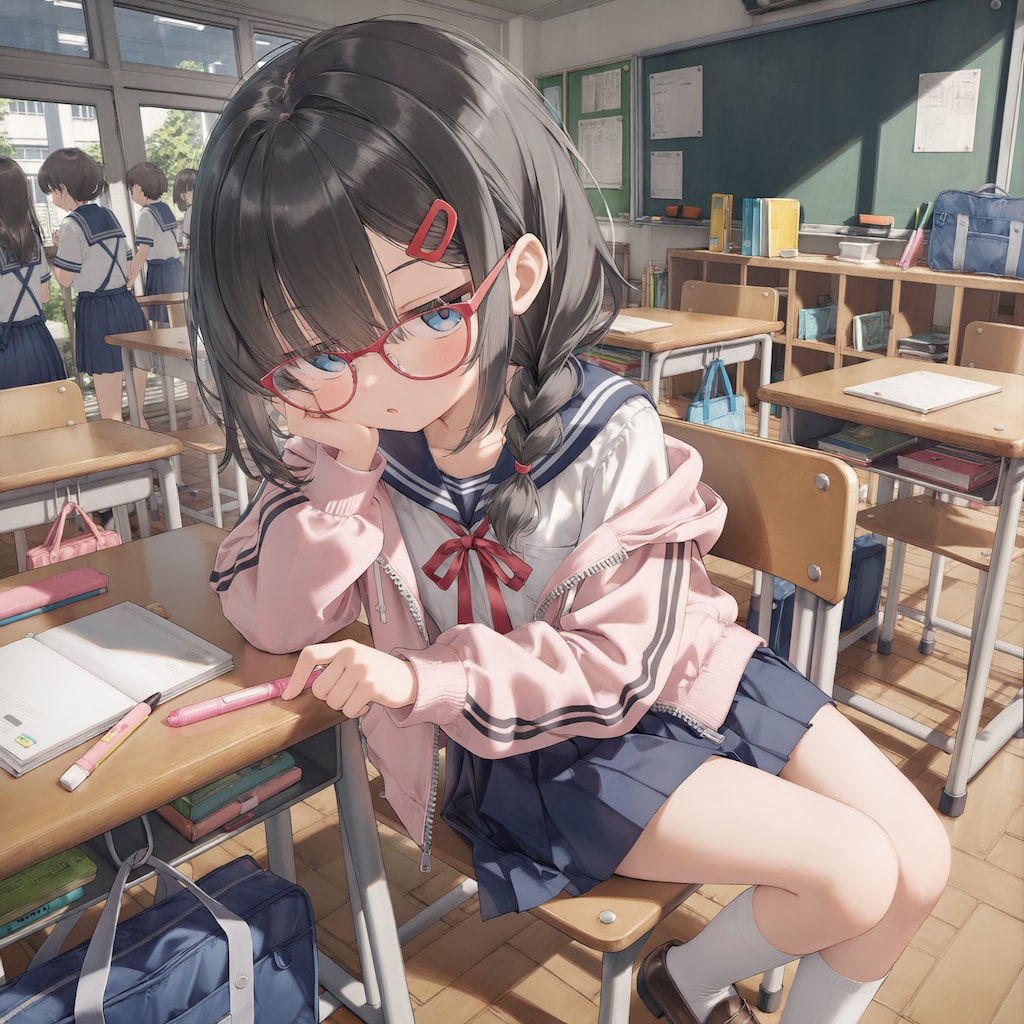 三つ編み眼鏡ちゃん