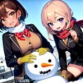 JKと雪だるま 2枚目