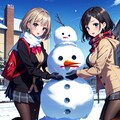 JKと雪だるま 3枚目