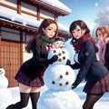 JKと雪だるま 9枚目