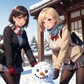 JKと雪だるま 12枚目