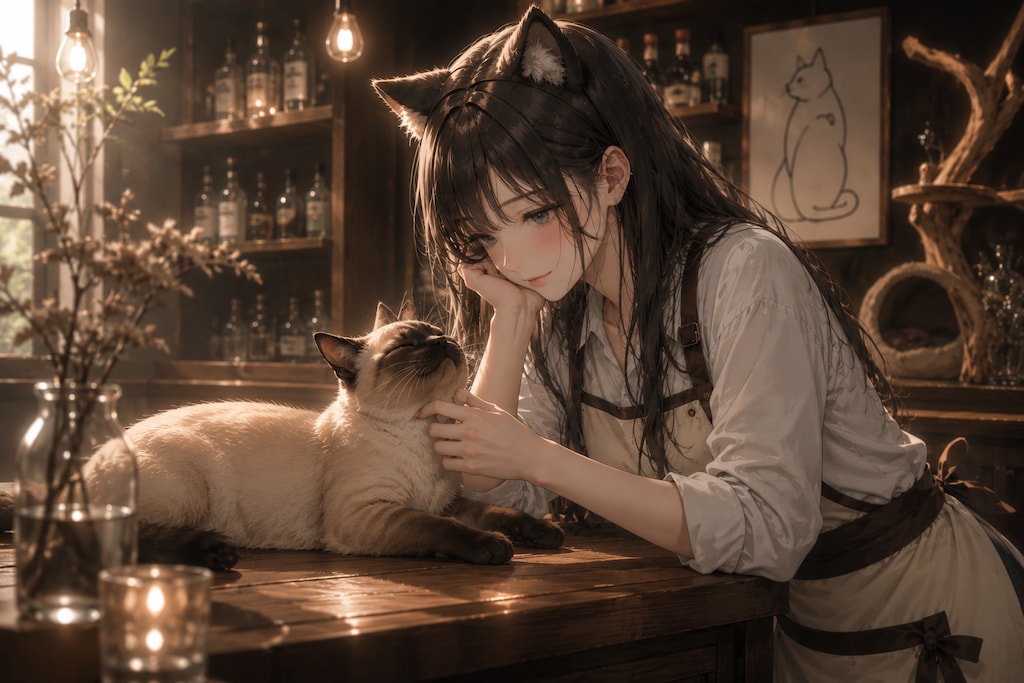 波夷羅ねずは、珈琲と猫の香りにそっと癒される。