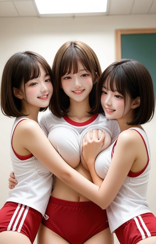 体育前の女子更衣室
