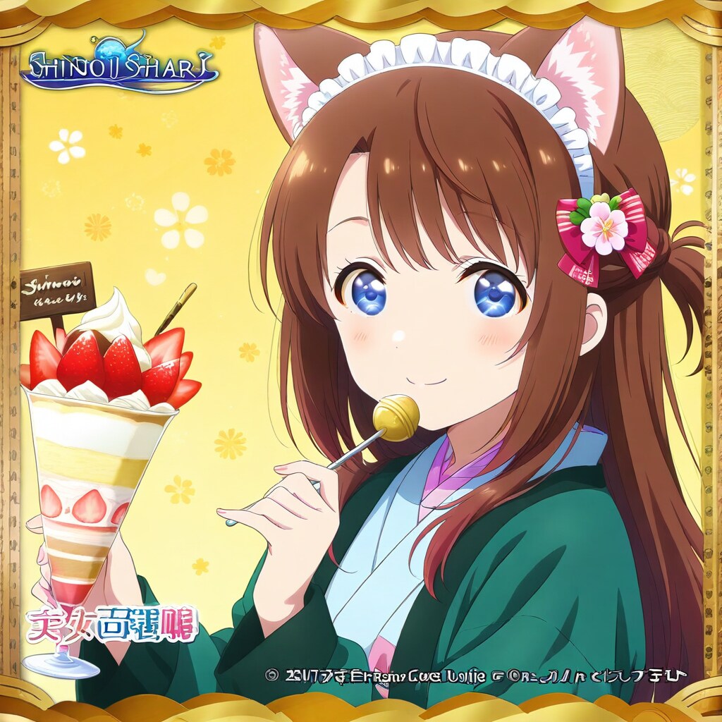 忍んでないネコ耳美少女忍が甘いものタイム中