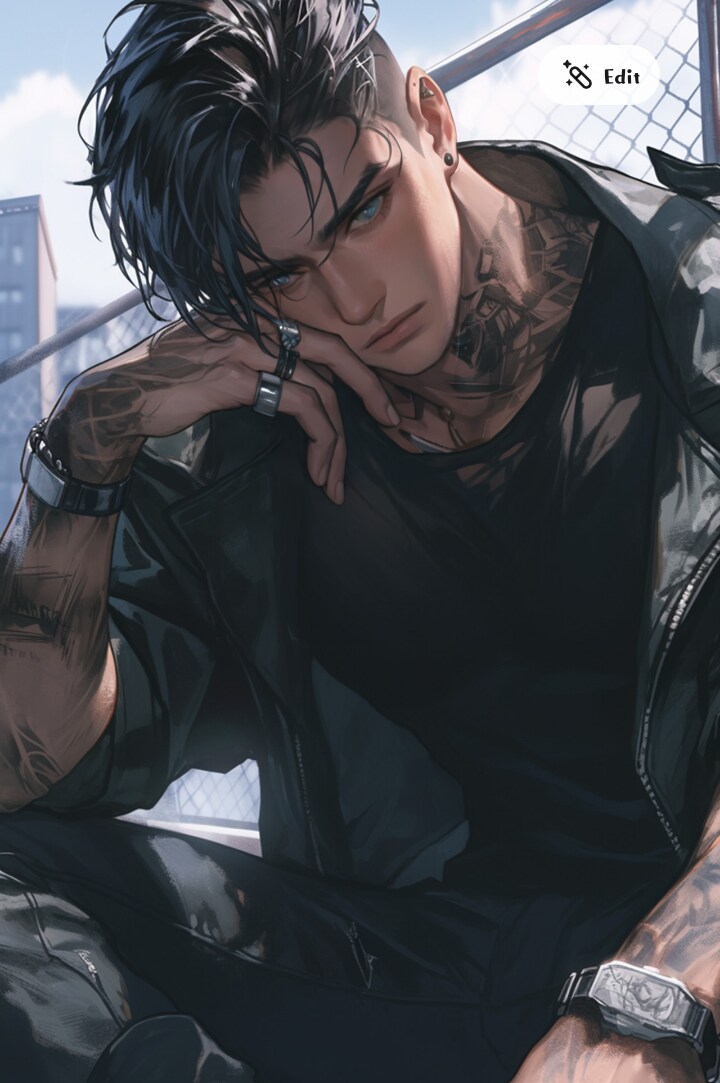 タトゥーの男