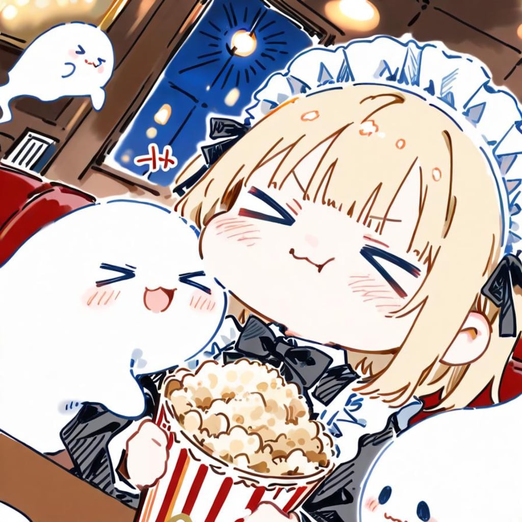 ( >ω<)ﾎﾟｯﾌﾟﾎﾟｯﾌﾟﾎﾟｯﾌﾟｺｰﾝ♪🍿👻✨