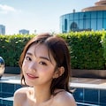 また連れてきてね💙（高級ホテルプール女子Part5終） 3枚目