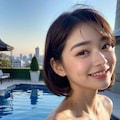 また連れてきてね💙（高級ホテルプール女子Part5終） 4枚目