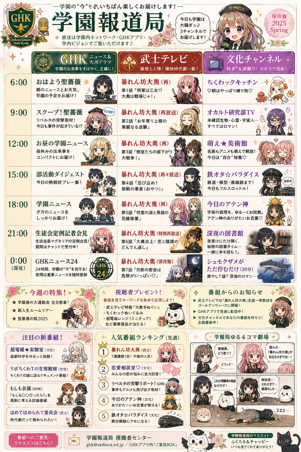 学園報道局番組表