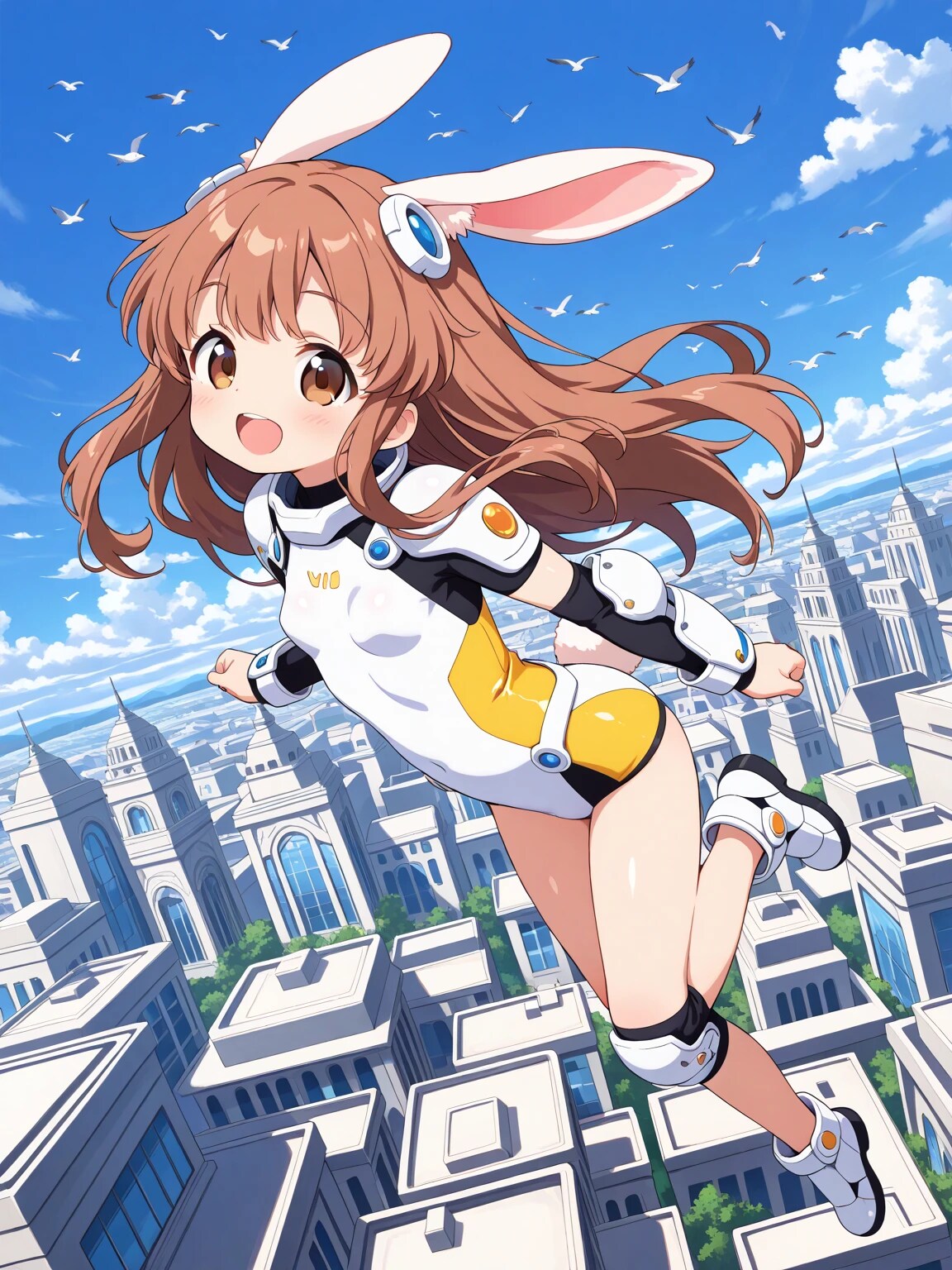 Lovely Girls Rabbit Air Force (KAEDE) on Vacation