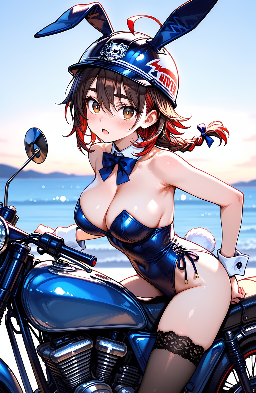 バイクとバニー