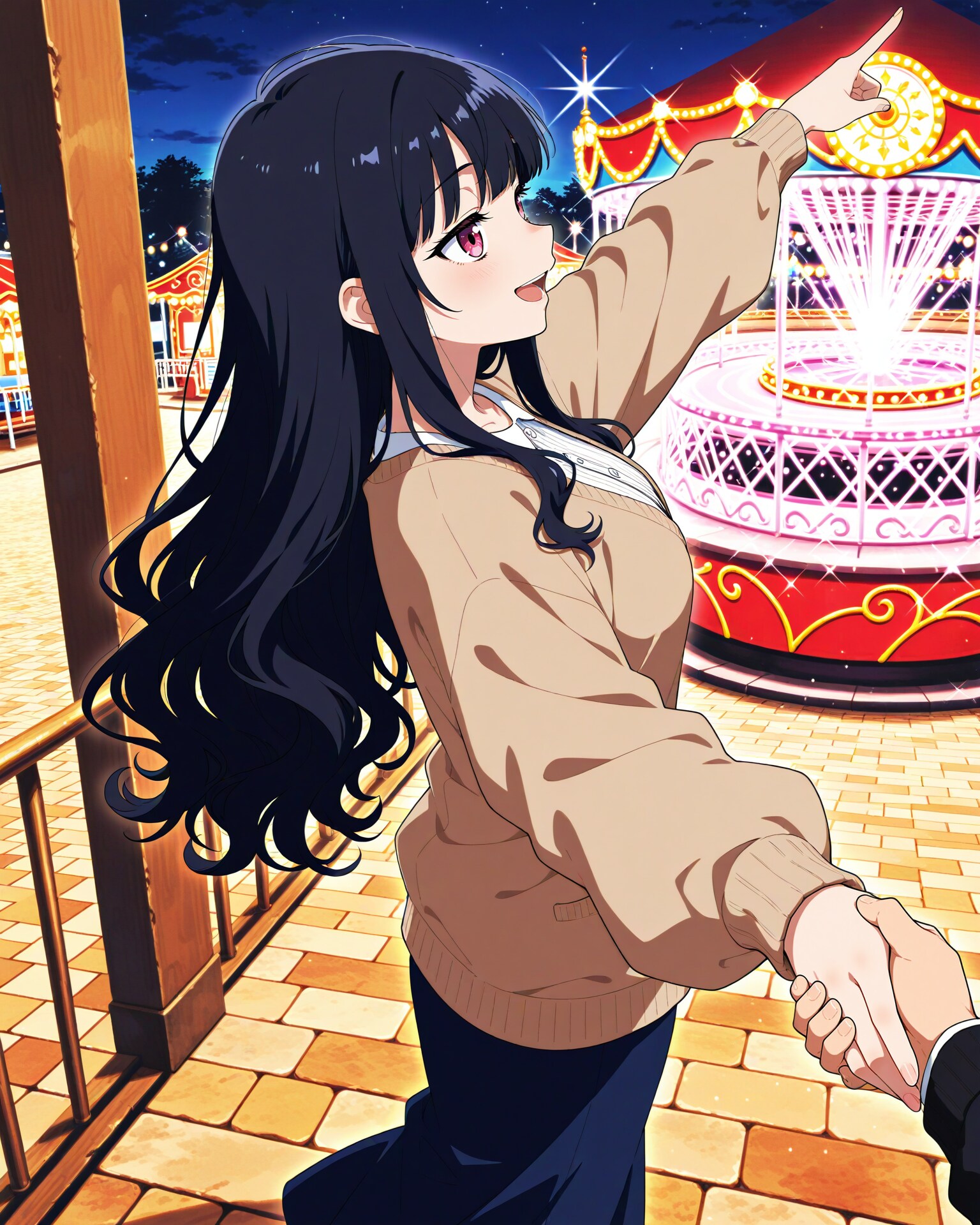 遊園地でテンション上がる子