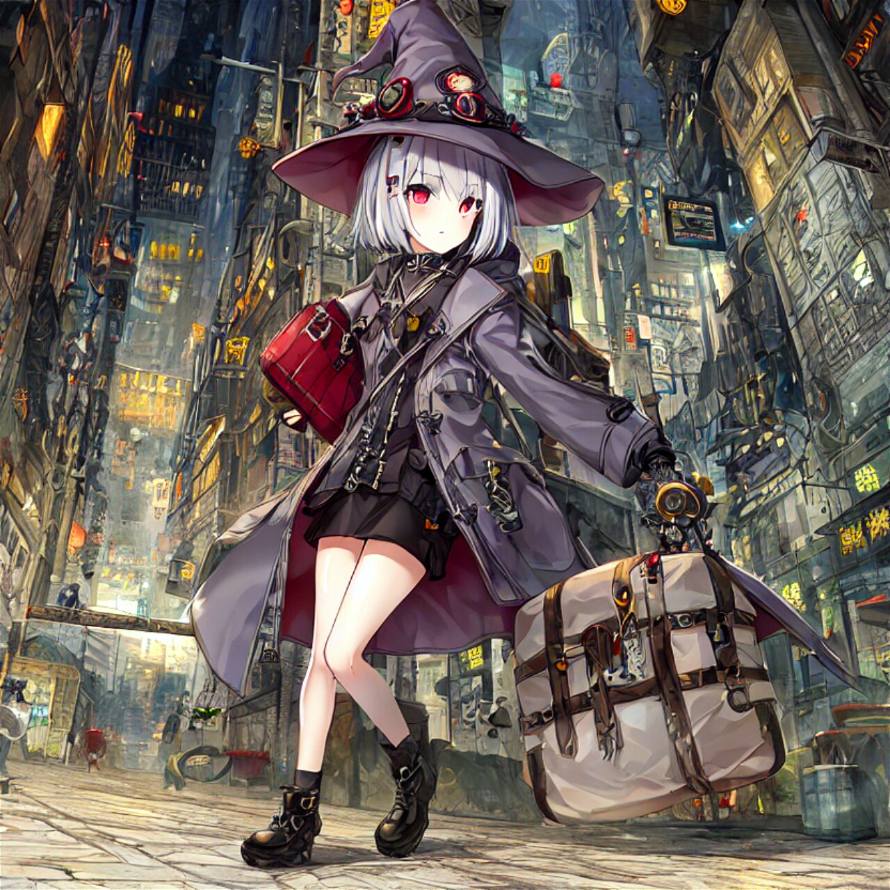 きのこの魔女、サイバーシティに行く