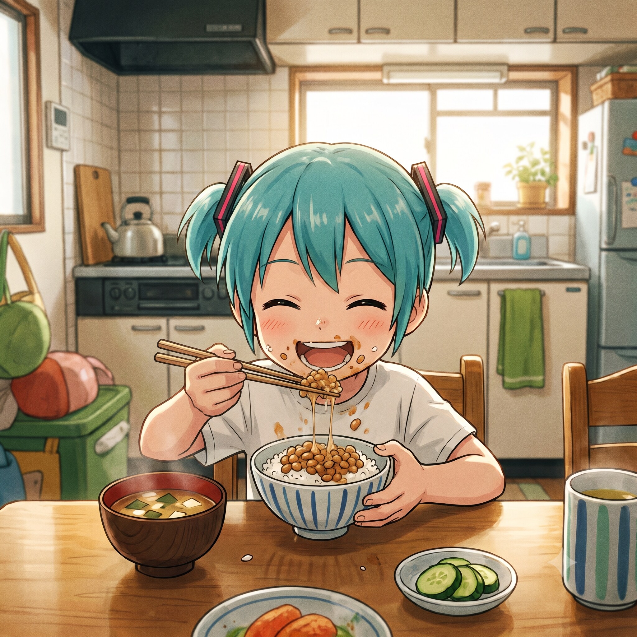 今日のお昼は納豆です | の人気AIイラスト・グラビア