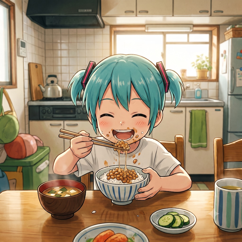 今日のお昼は納豆です