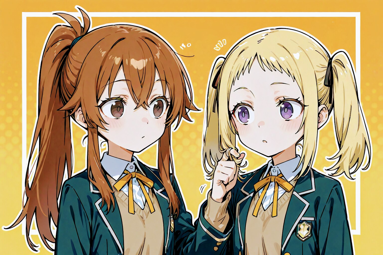 ポニテとツインテ、甲乙つけがたい | の人気AIイラスト・グラビア