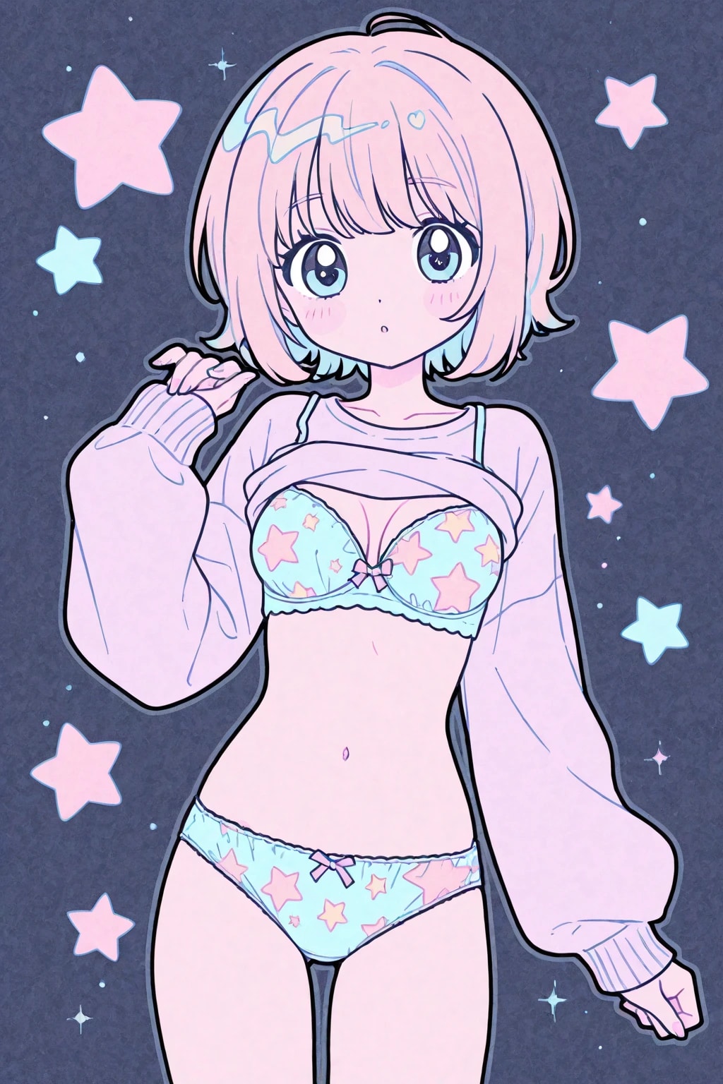 下着コレクション：星柄