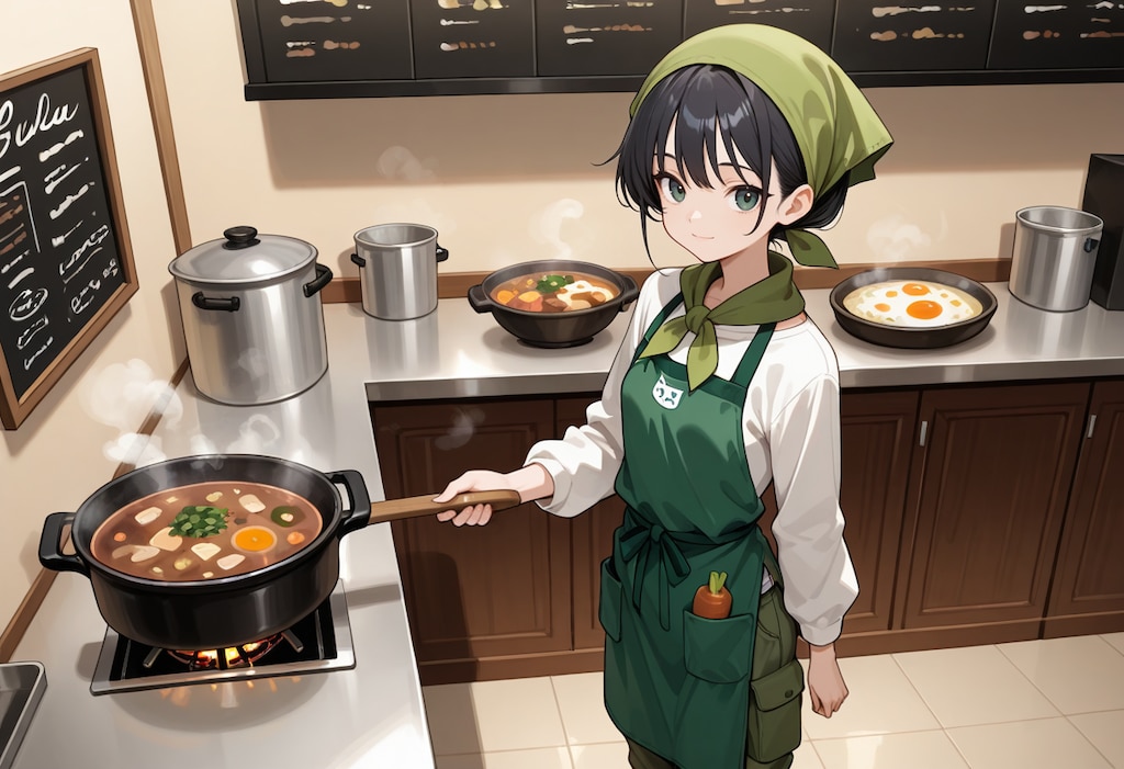 スーパーちちぷいの社員食堂に勤務するお嬢さん