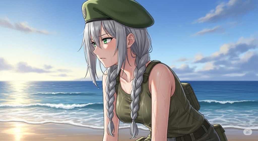 【Day1】司令部、聞こえる？少しばかりバカンスが長引きそうよ。 | の人気AIイラスト・グラビア