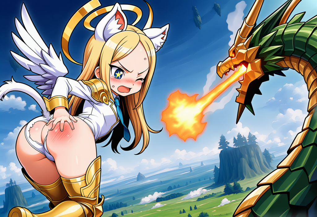 ちびミカエルvsドラゴン２