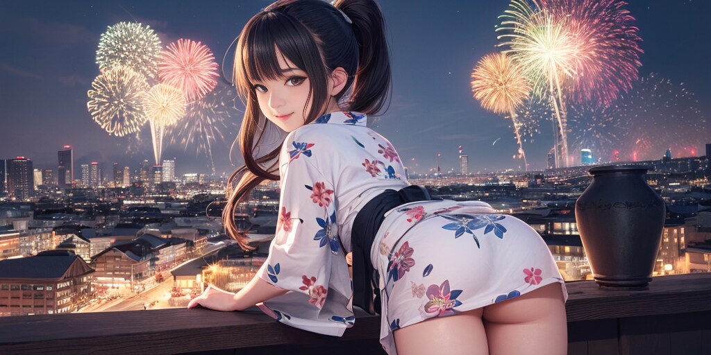 花火見てる？