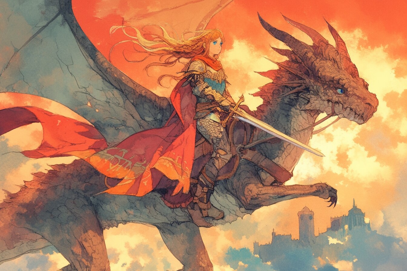 ドラゴンと少女（竜騎士）53 | の人気AIイラスト・グラビア