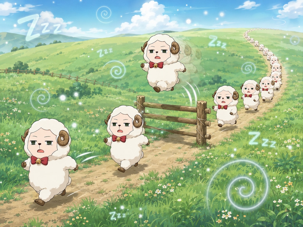 ヒツジ睡眠波💤
