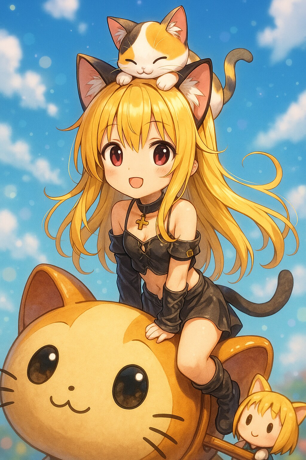 メカにのる猫耳少女