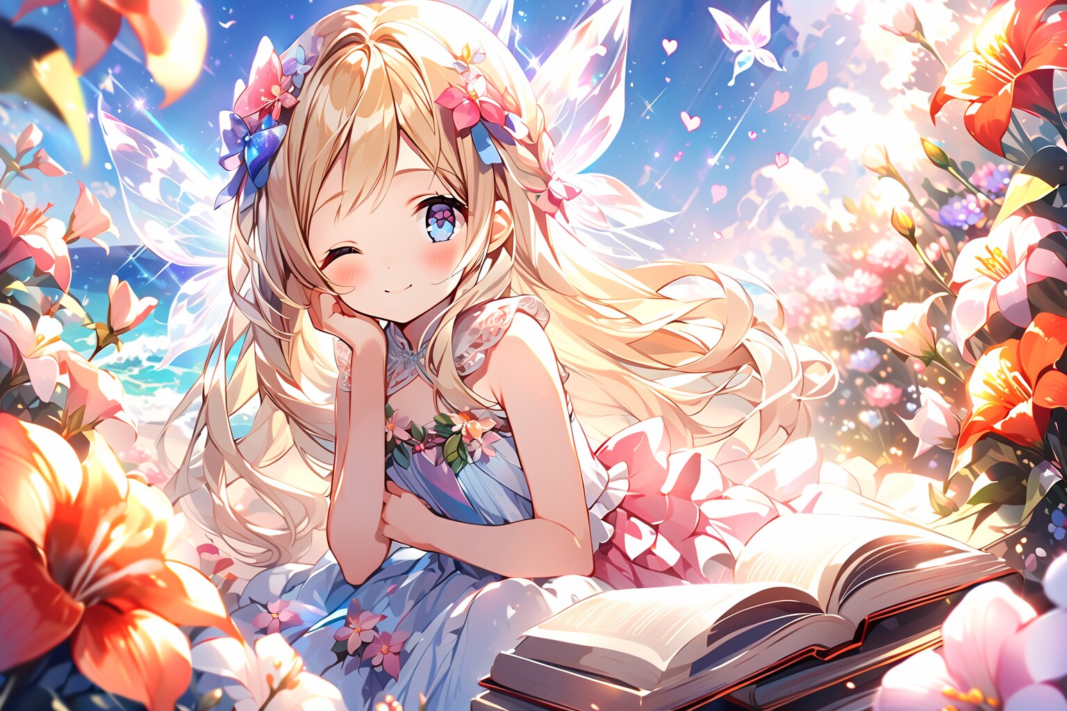 妖精とー緒に勉強しよ~ | の人気AIイラスト・グラビア